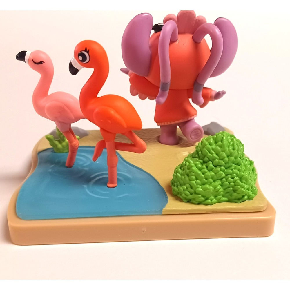 Disney Stitch Goes Wild Scene Setter Angel Flamingo Figure Just Play Happy Haul - Picture 4 of 15